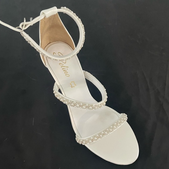 Beaded Wedding Bridal Block Heels - NTW - Size 8.5 - Picture 3 of 6